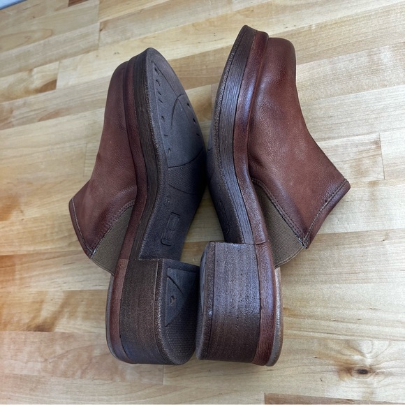 NEW Lunea Brandy Brown Leather Heel Clog Shoes Size 39 - Picture 6 of 12